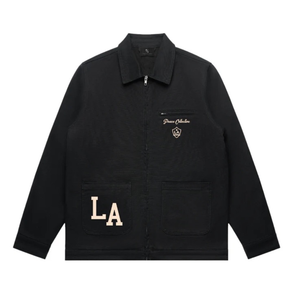 NEW!! Peace Collective Retro Football Clubwork Jacket LA GALAXY Men's Sz L